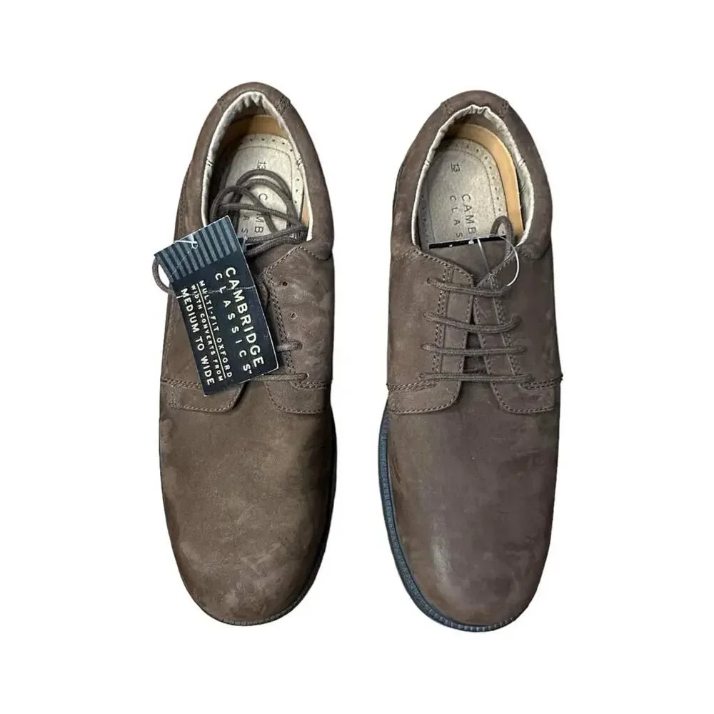 Cambridge Classics Brown‎ Multi-Fit Oxfords Lace Up Shoes Size 13 NEW